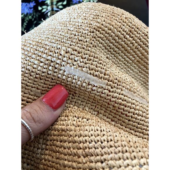 LILLY PULITZER Poolside Hat (No Ribbon) Travel Vacation Beach Straw Sun Hat - Picture 6 of 7